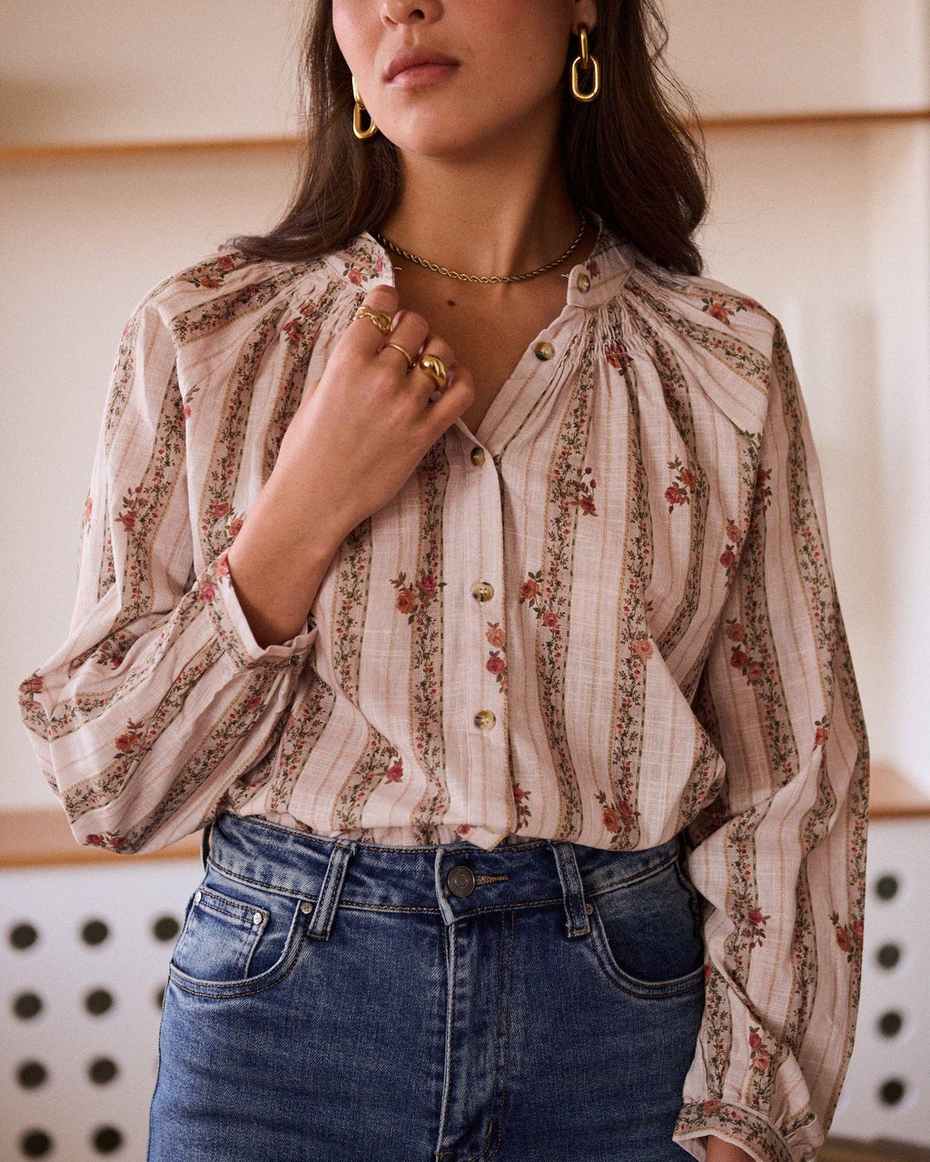 Héloïse Blouse: Taupe