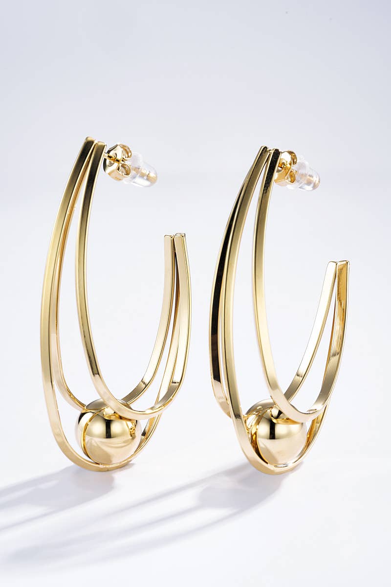 Stainless steel earrings 124AQ300: Gold