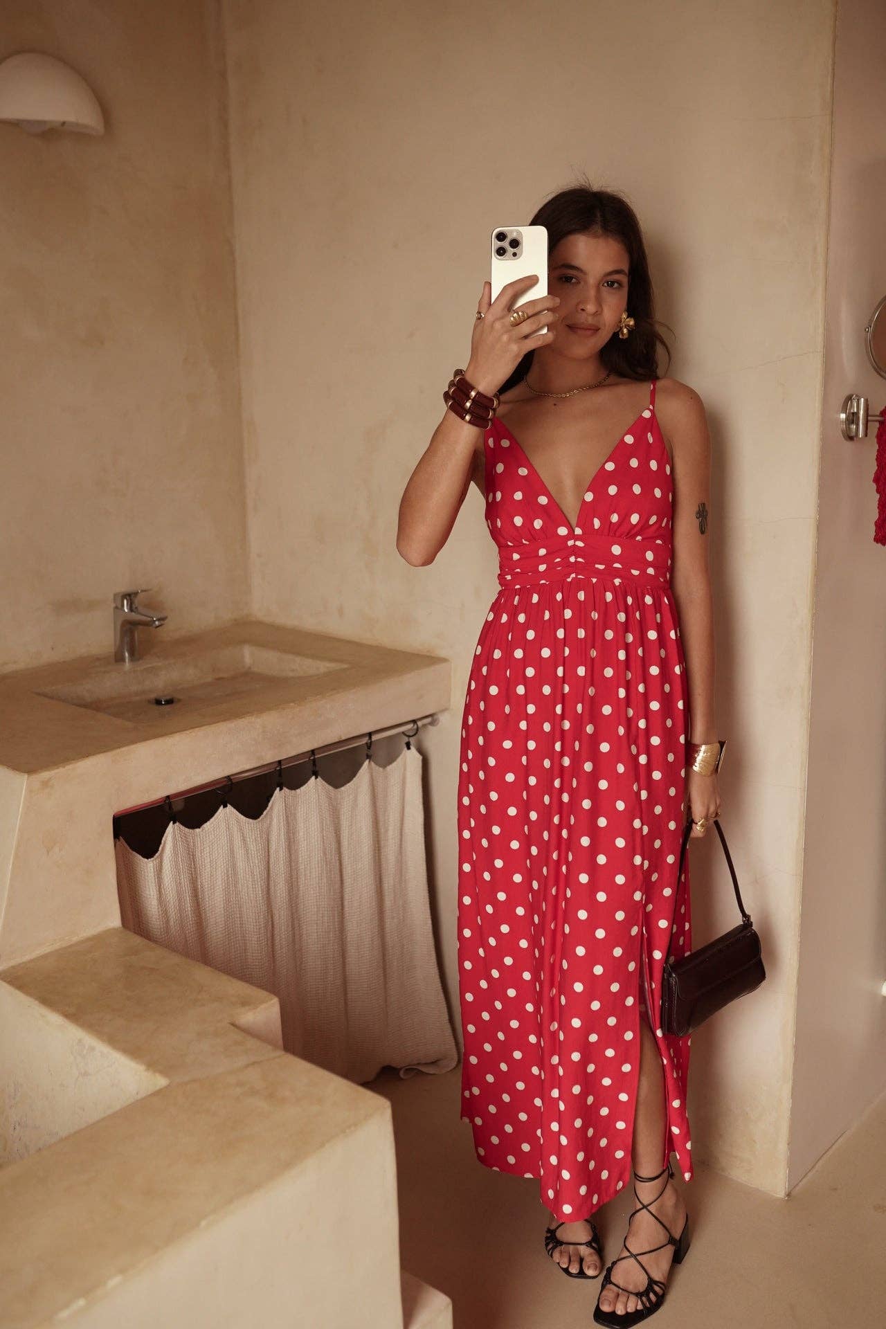 Azélia dress: Rouge