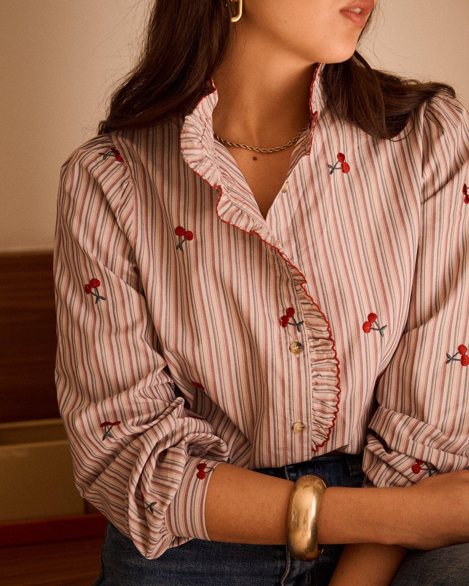 Lyna shirt: Beige