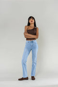 Nina Carter straight regular jeans light blue