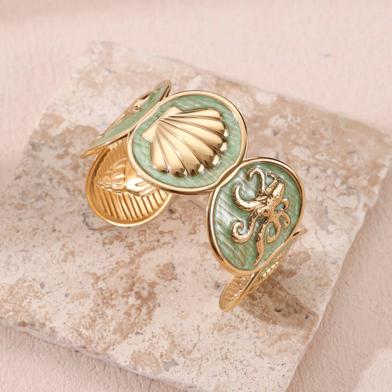 Edna bangle: green