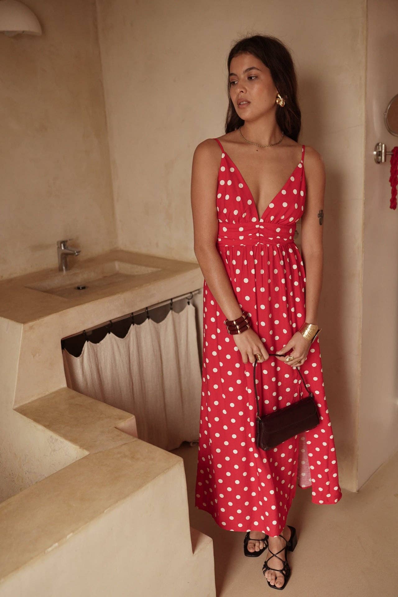 Azélia dress: Rouge