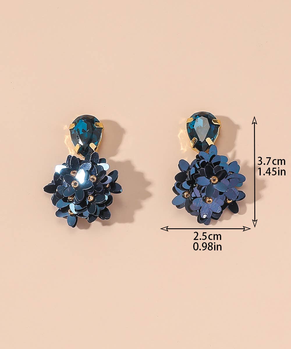 Stud earrings 25AHBOL015: Blue