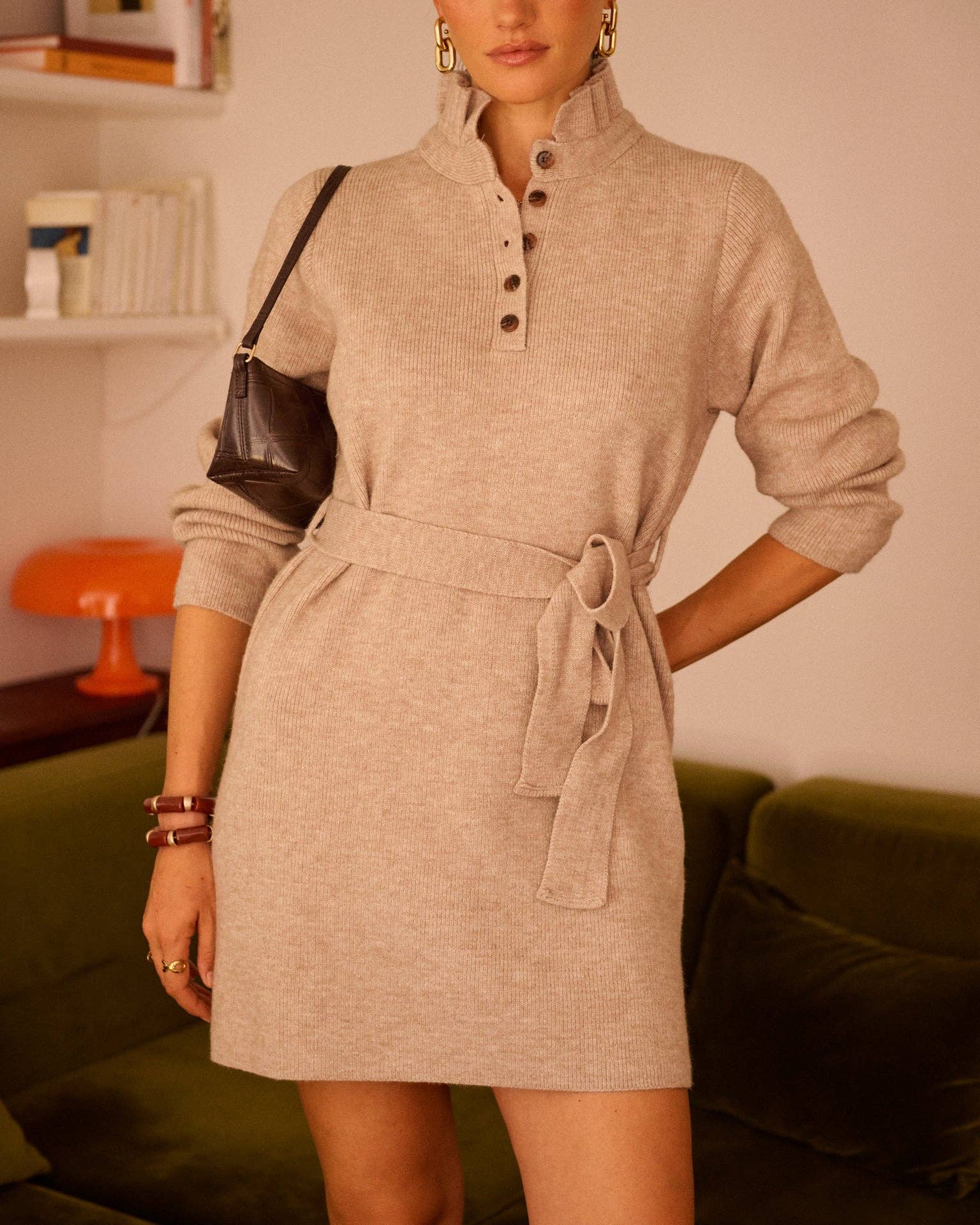 Nives dress: Taupe