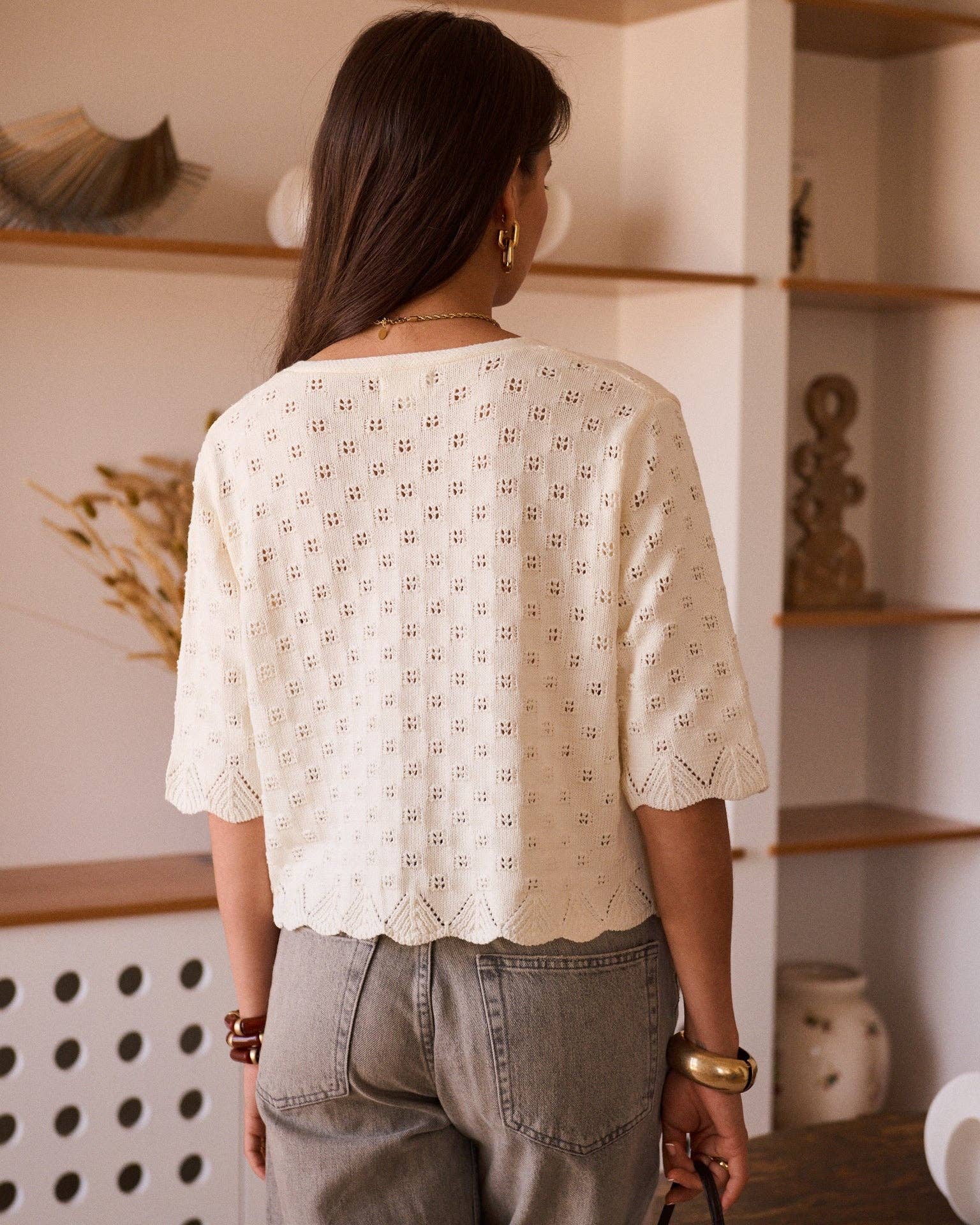 Alia vest: Cream