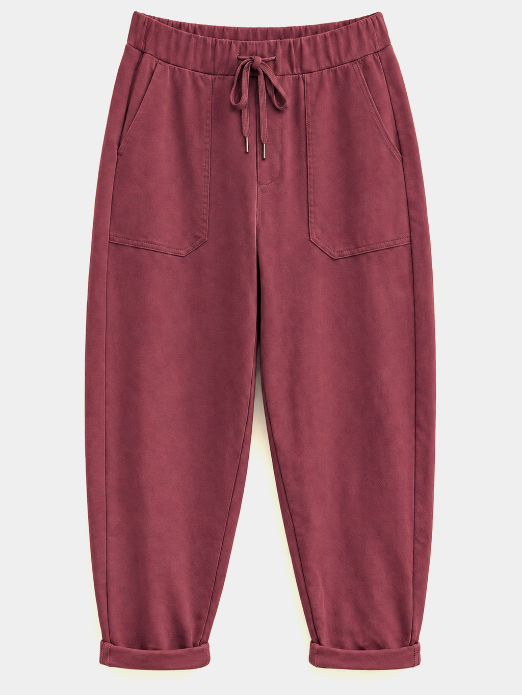 Jogging pants with an elastic waistband and a relaxed fit: Plum