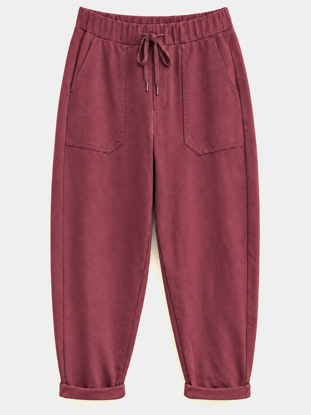 Jogging pants with an elastic waistband and a relaxed fit: Plum