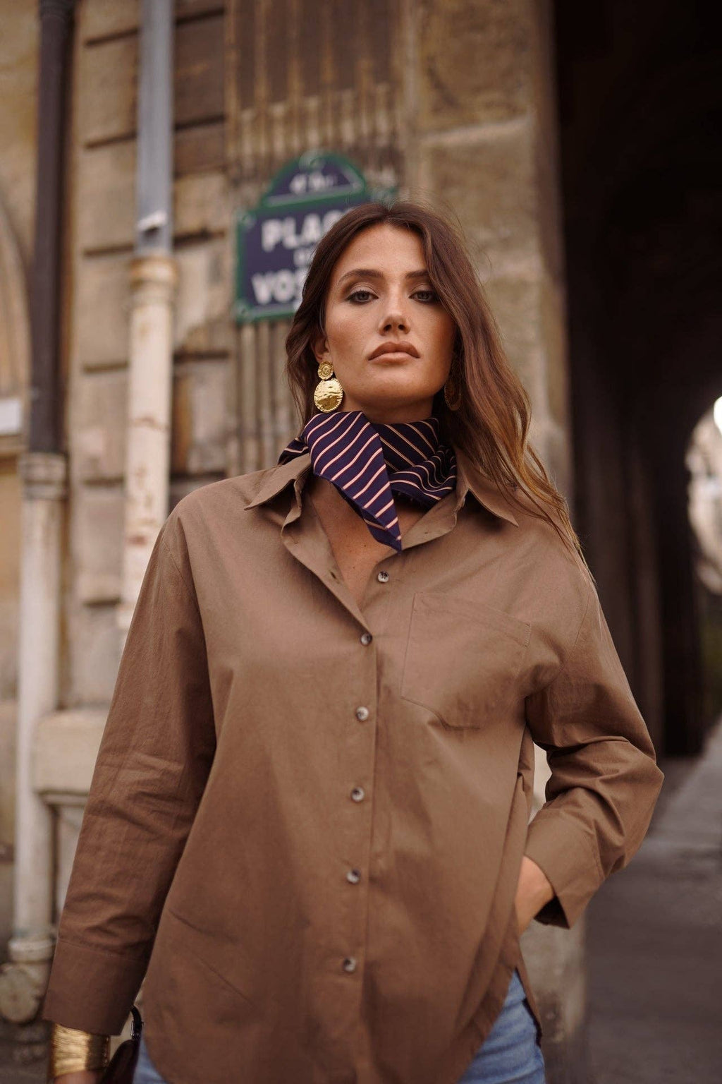Abi shirt: Camel