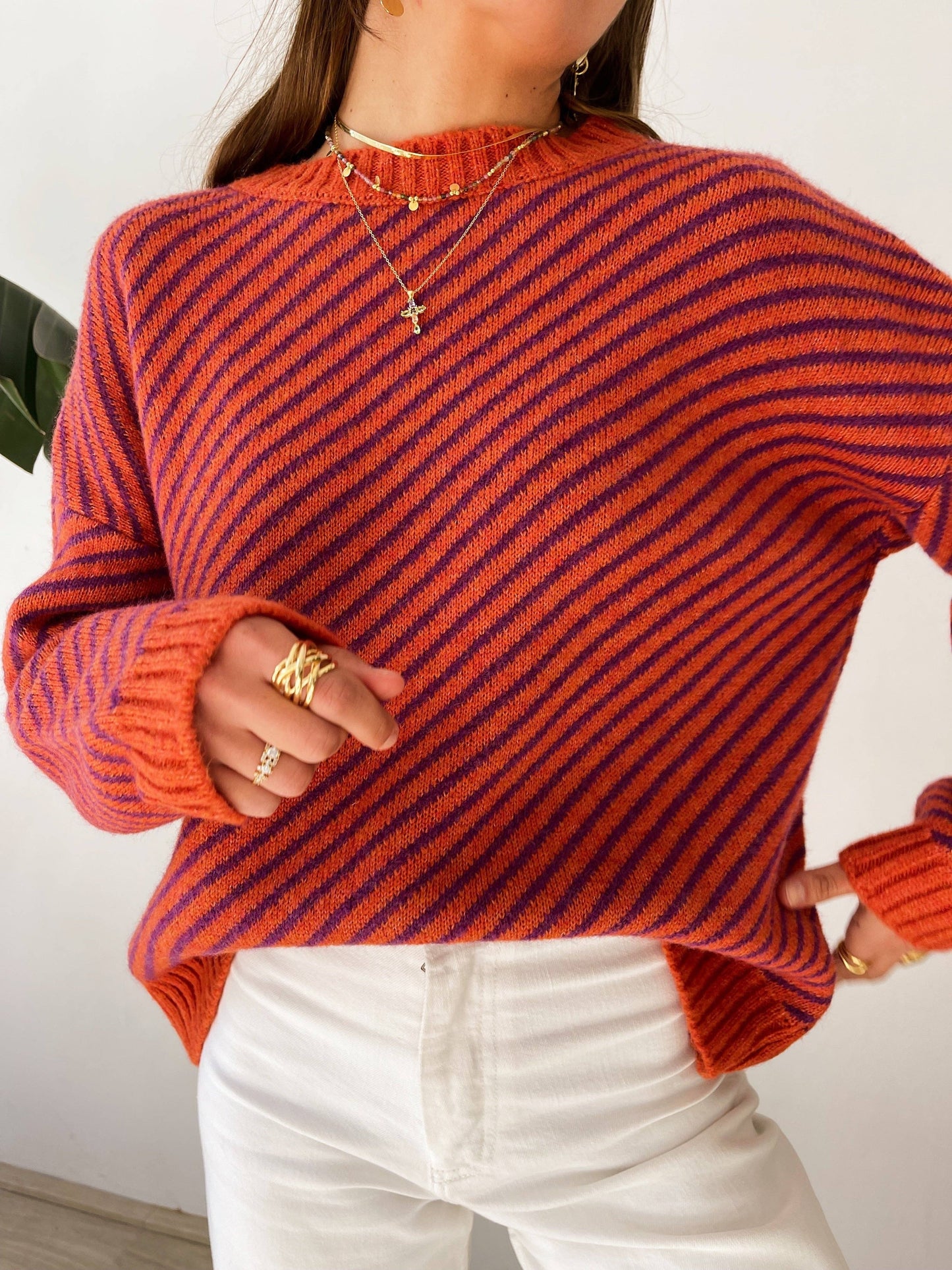 Laura Orange Sweater