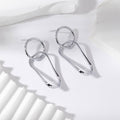 Circle drop earrings - Zoé: Silver