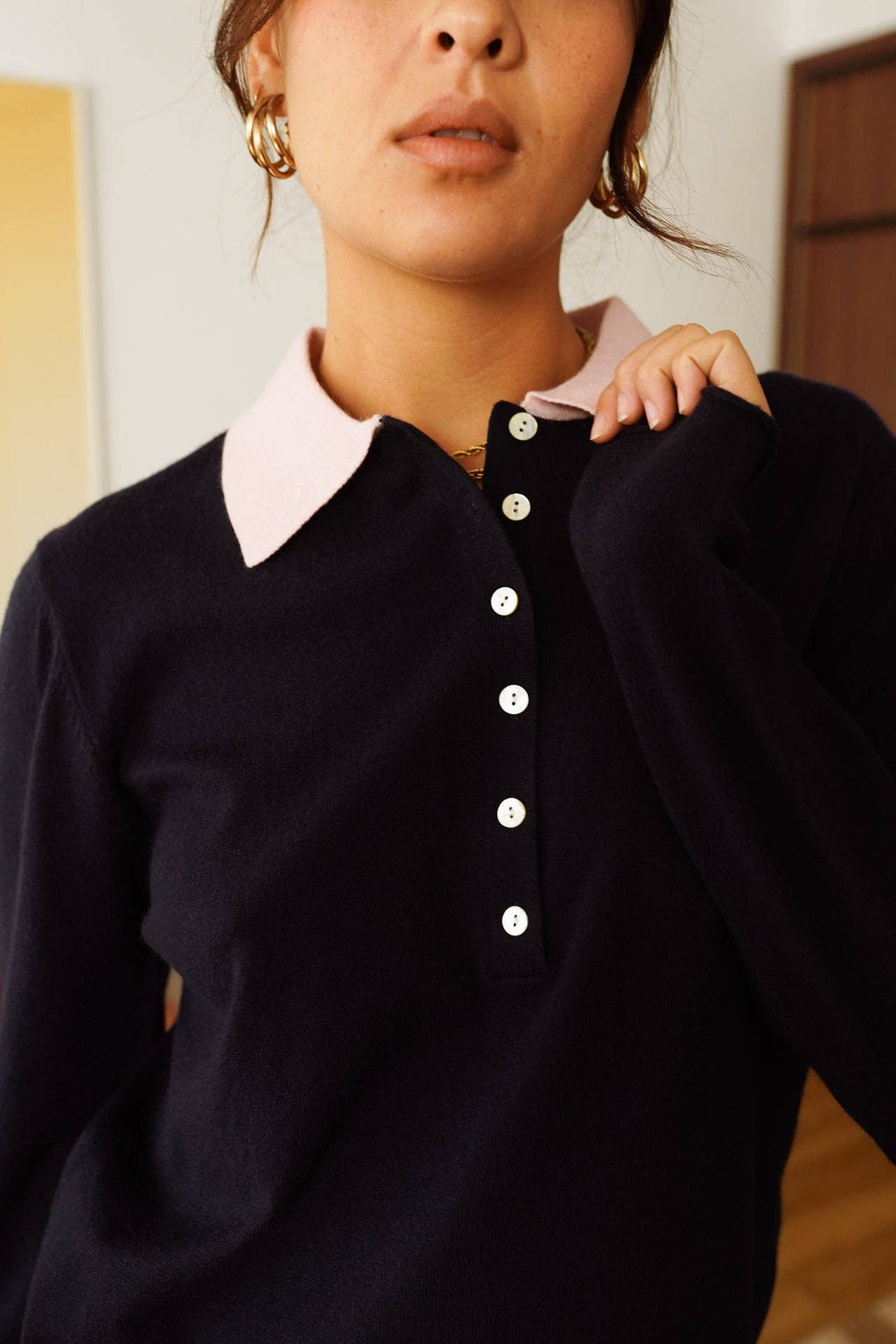 Polo Navy and pink