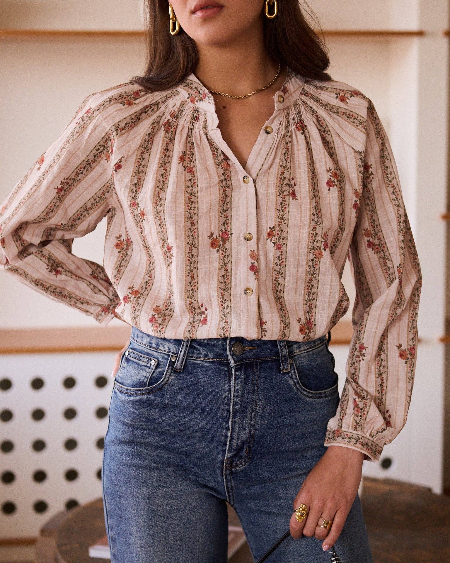 Héloïse Blouse: Taupe