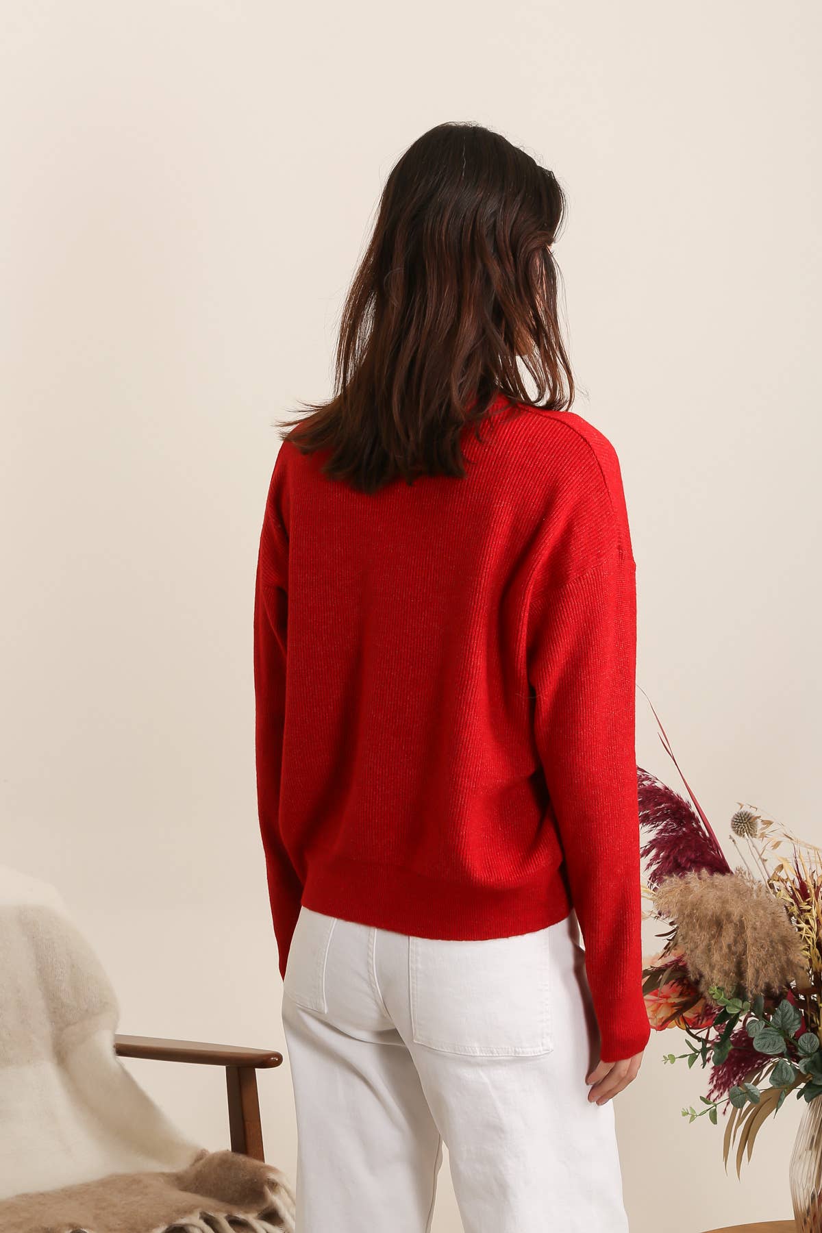 KNITTED SWEATER RED