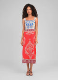 OLENIE midi dress Tivoli red