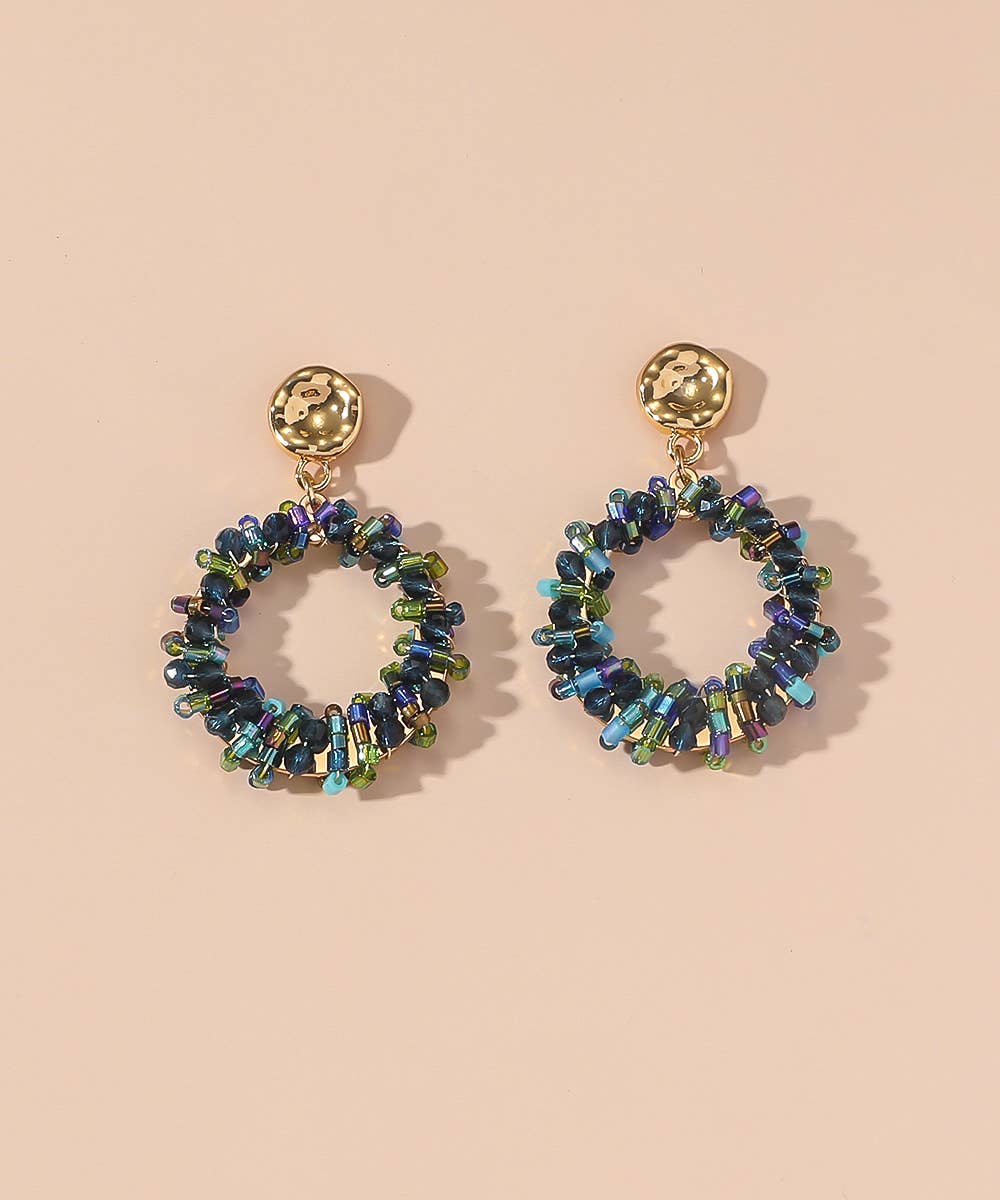 Stud earrings 25AHBOL007: Blue