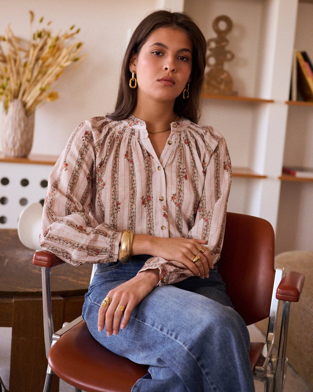 Héloïse Blouse: Taupe