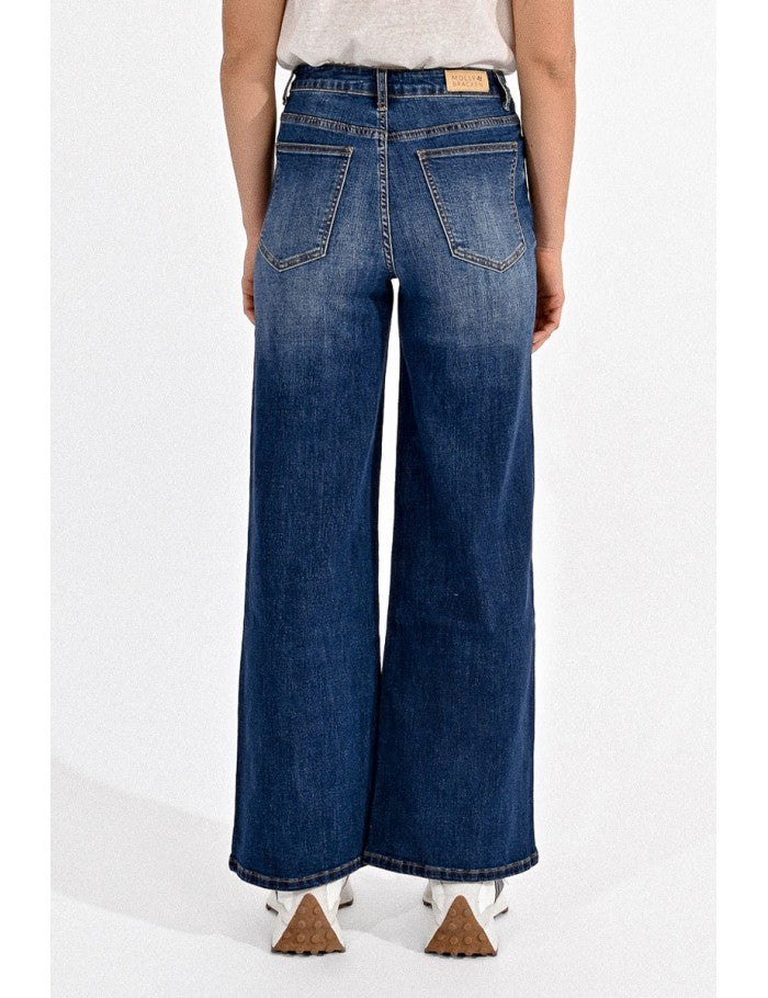High waisted wide leg jeans