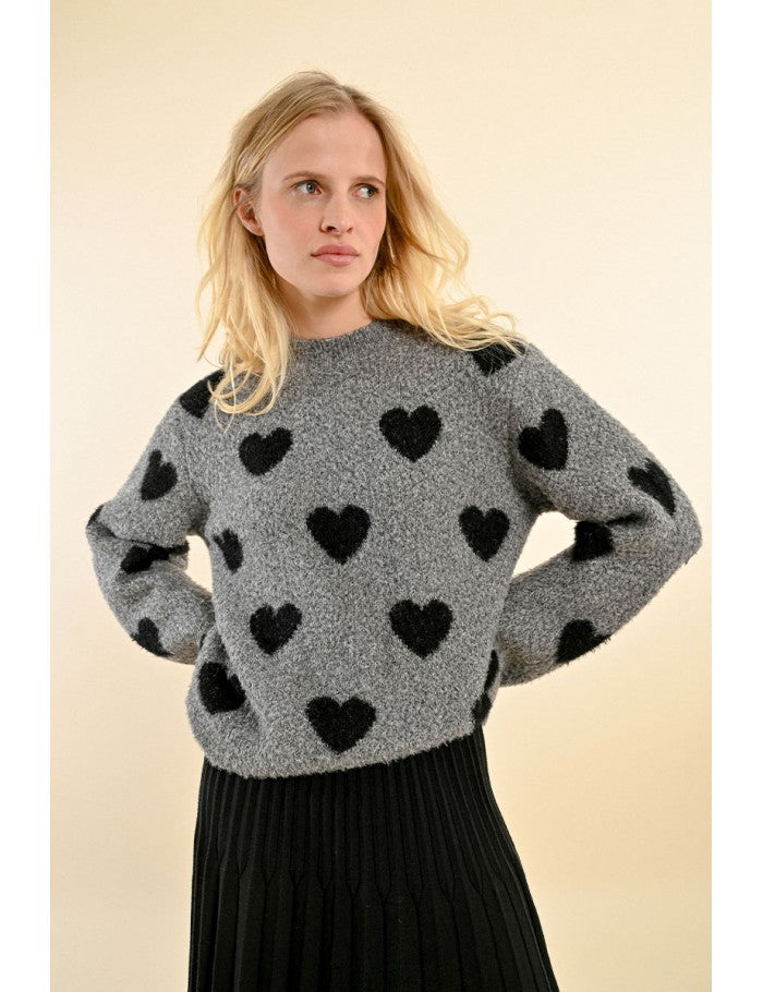 Heart pattern sweater