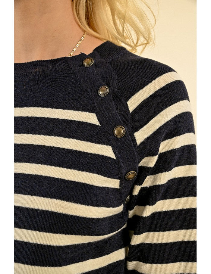 Sailor button detail sweater