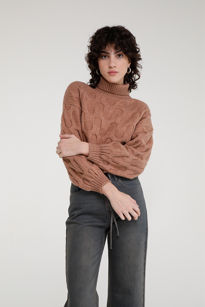 Hazelnut cropped sweater