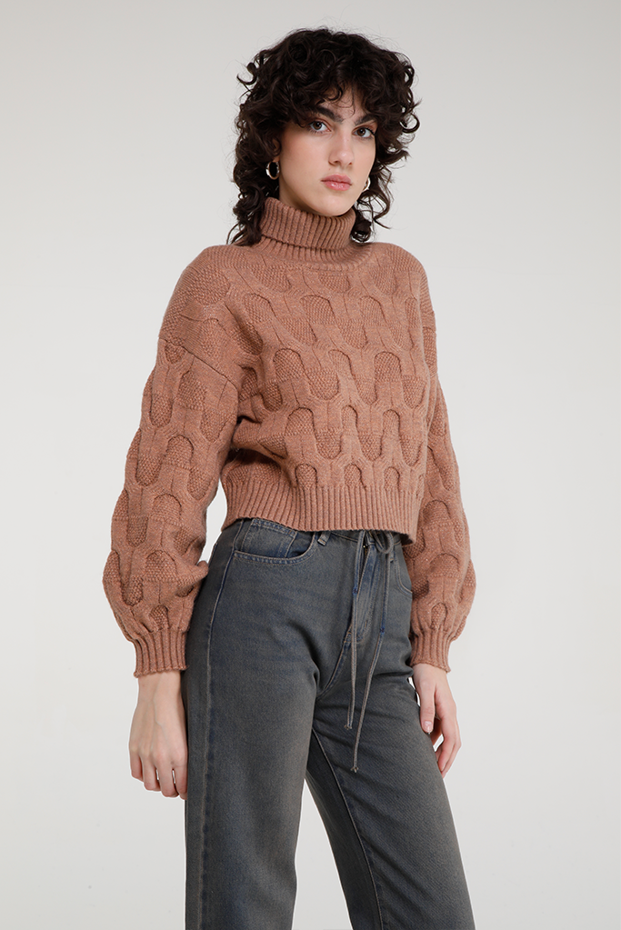 Hazelnut cropped sweater