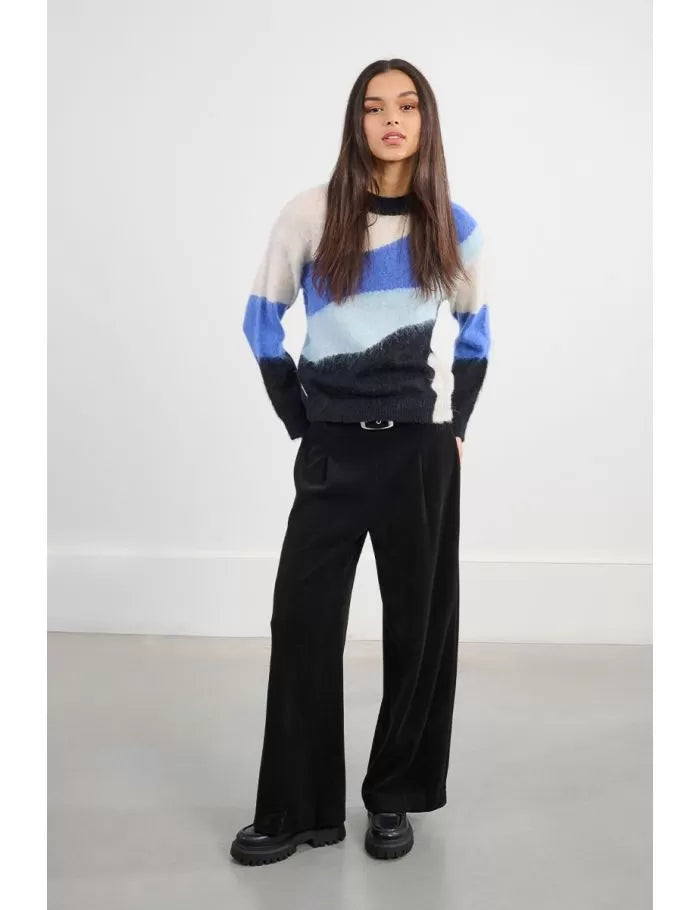 Brushed knit sweater