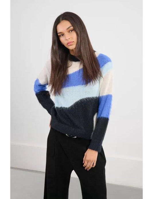 Brushed knit sweater