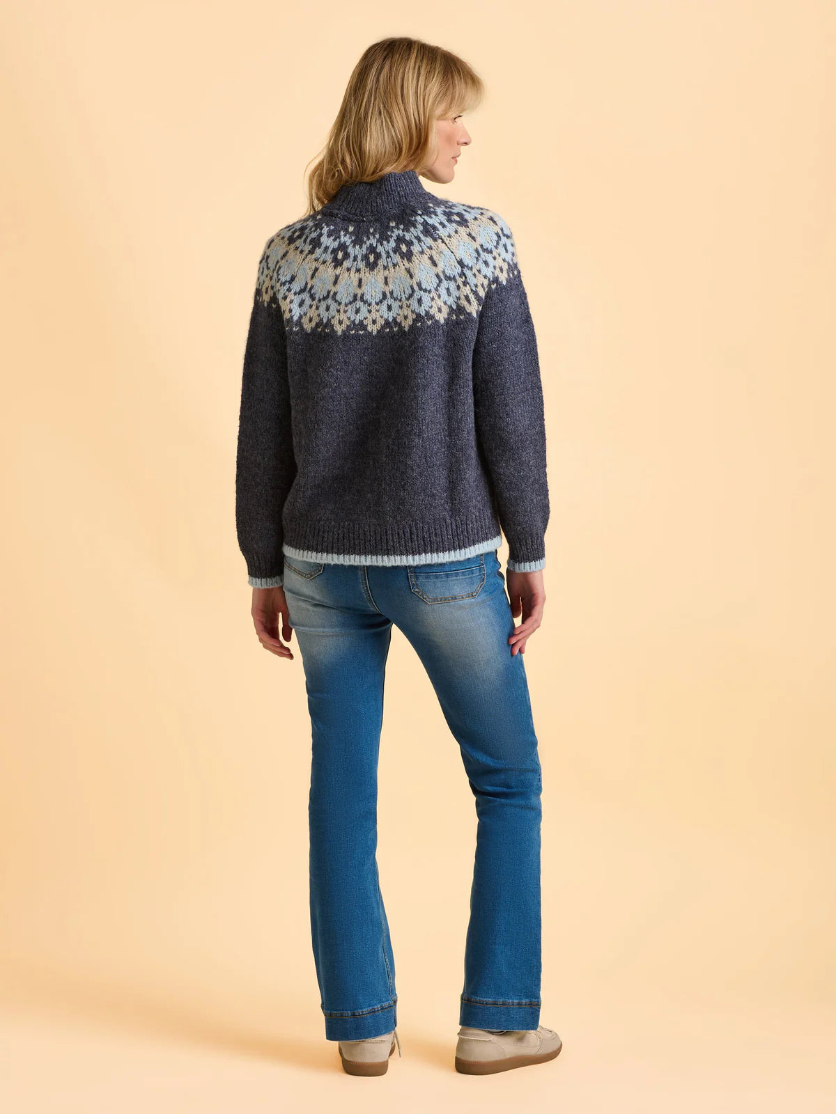 Windswept Fairisle jumper blue