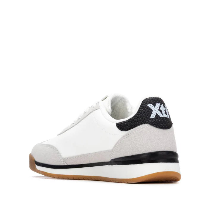 Mixed textile trainer in black, grey and white