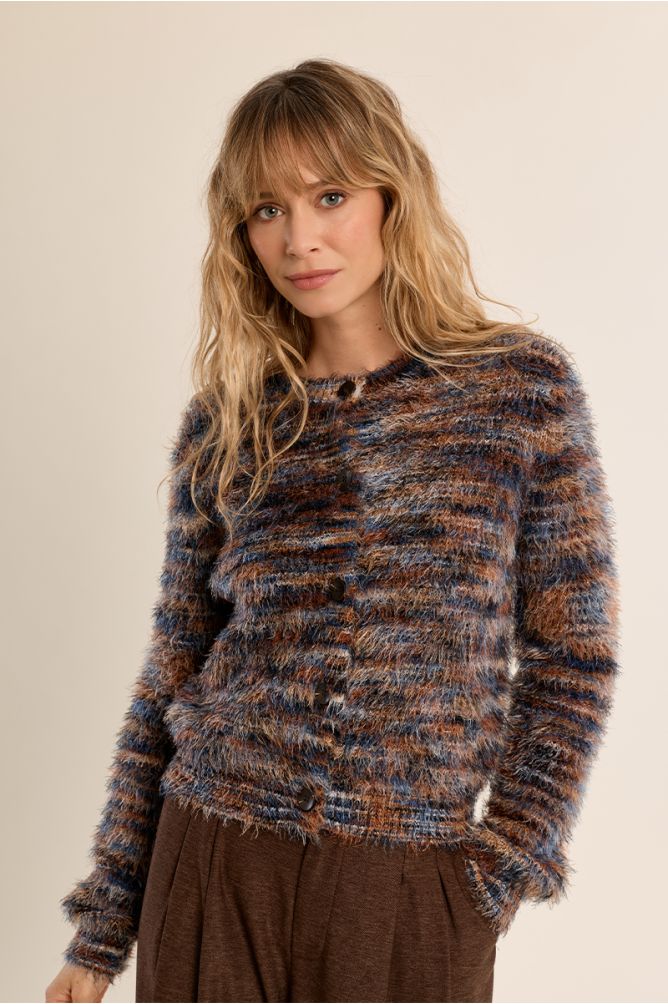 Brushed knit Cardi
