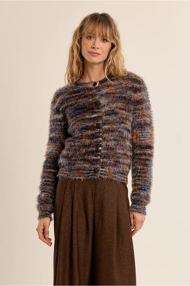 Brushed knit Cardi