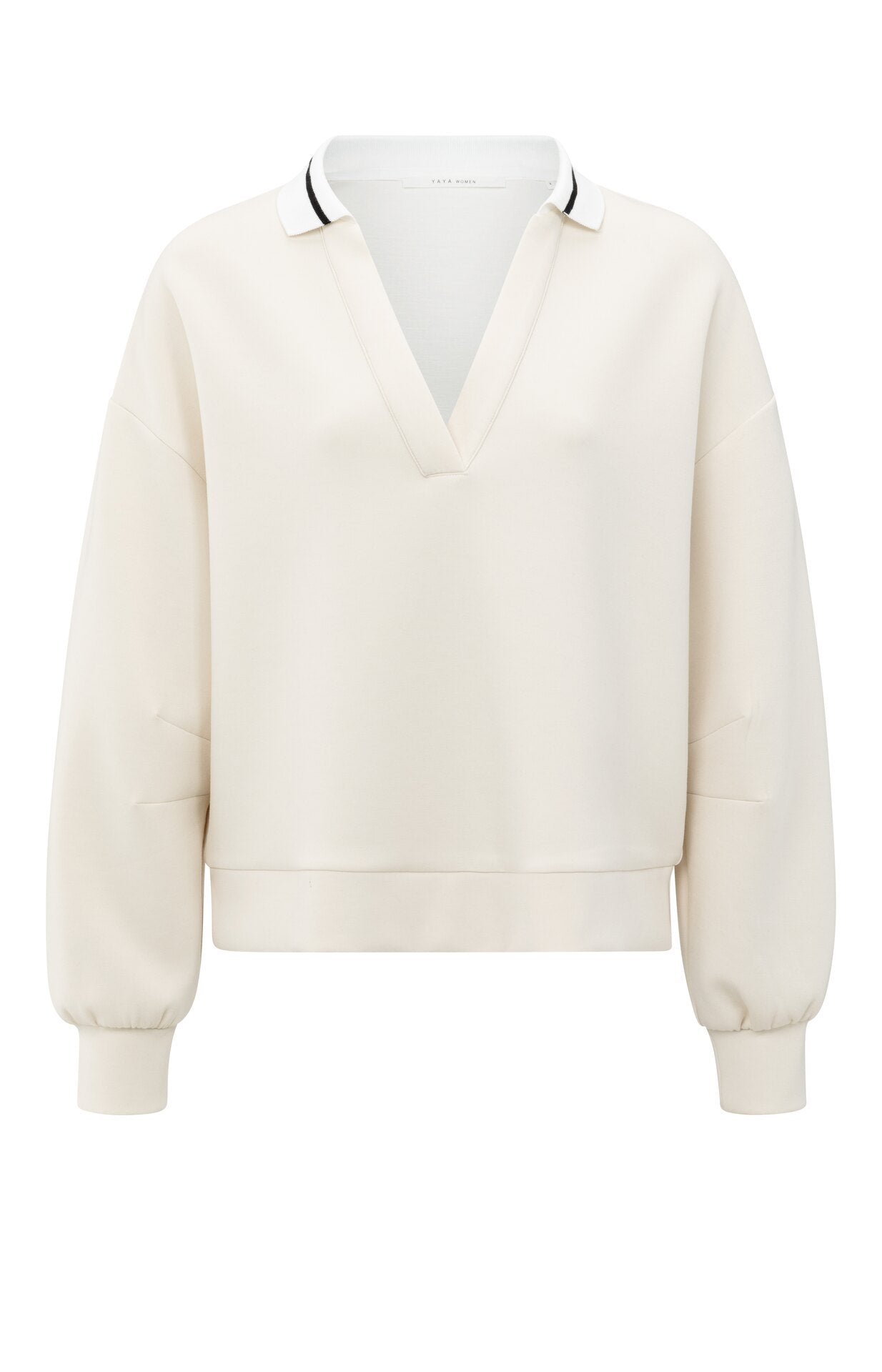 Polo style sweat shirt