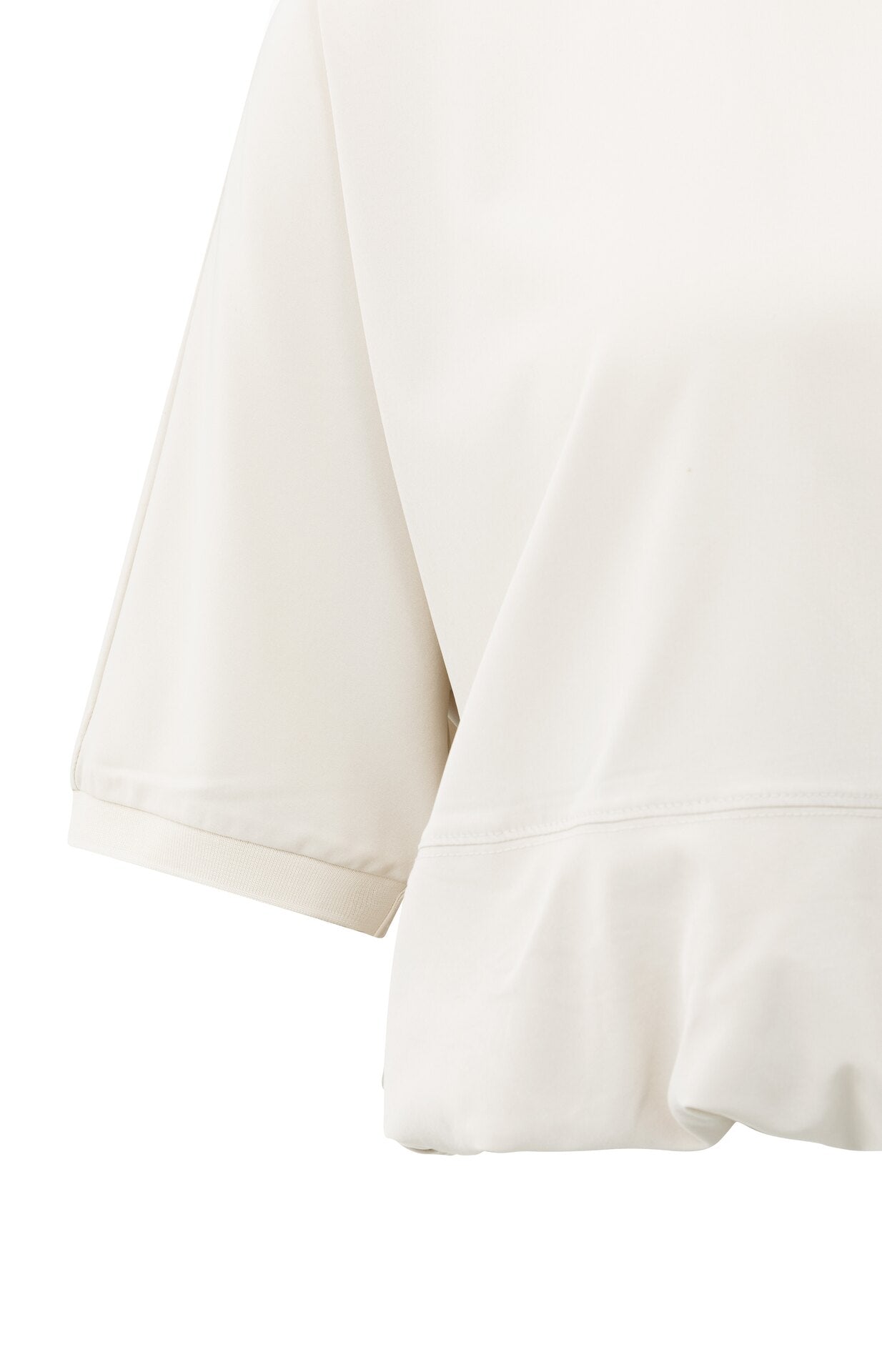 Balloon hem top in chalk white