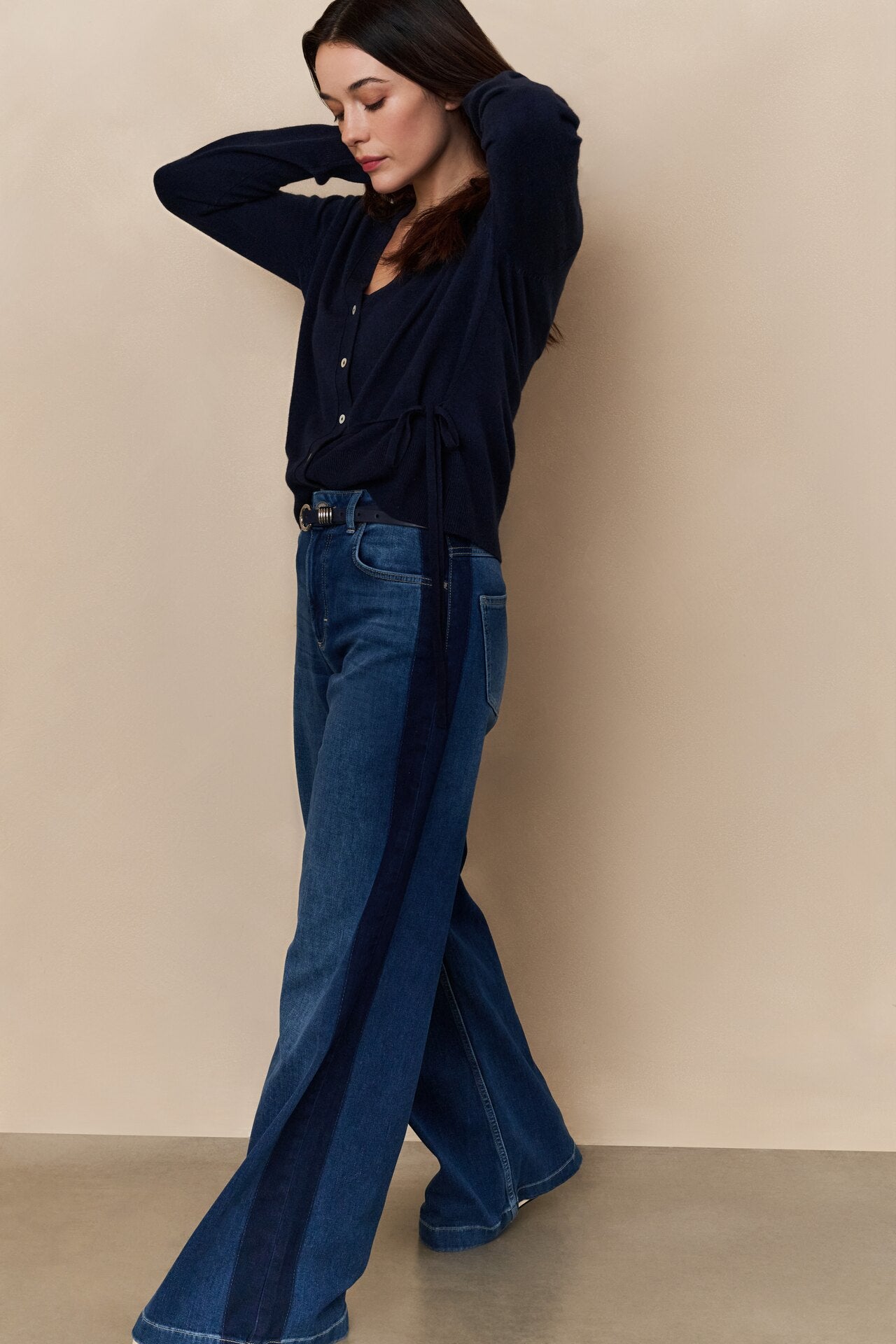 Cardigan with tie waist