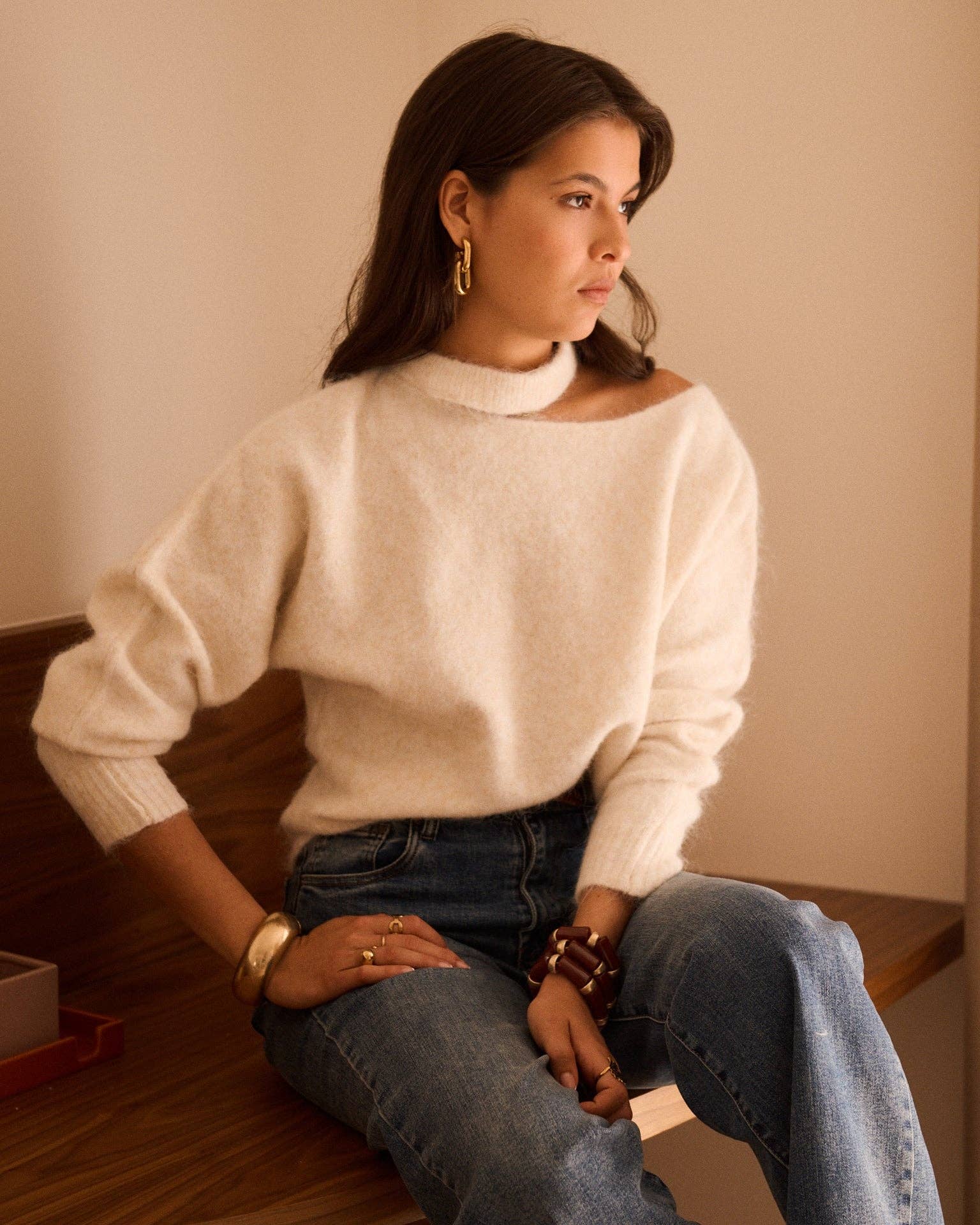 Naël sweater: cream