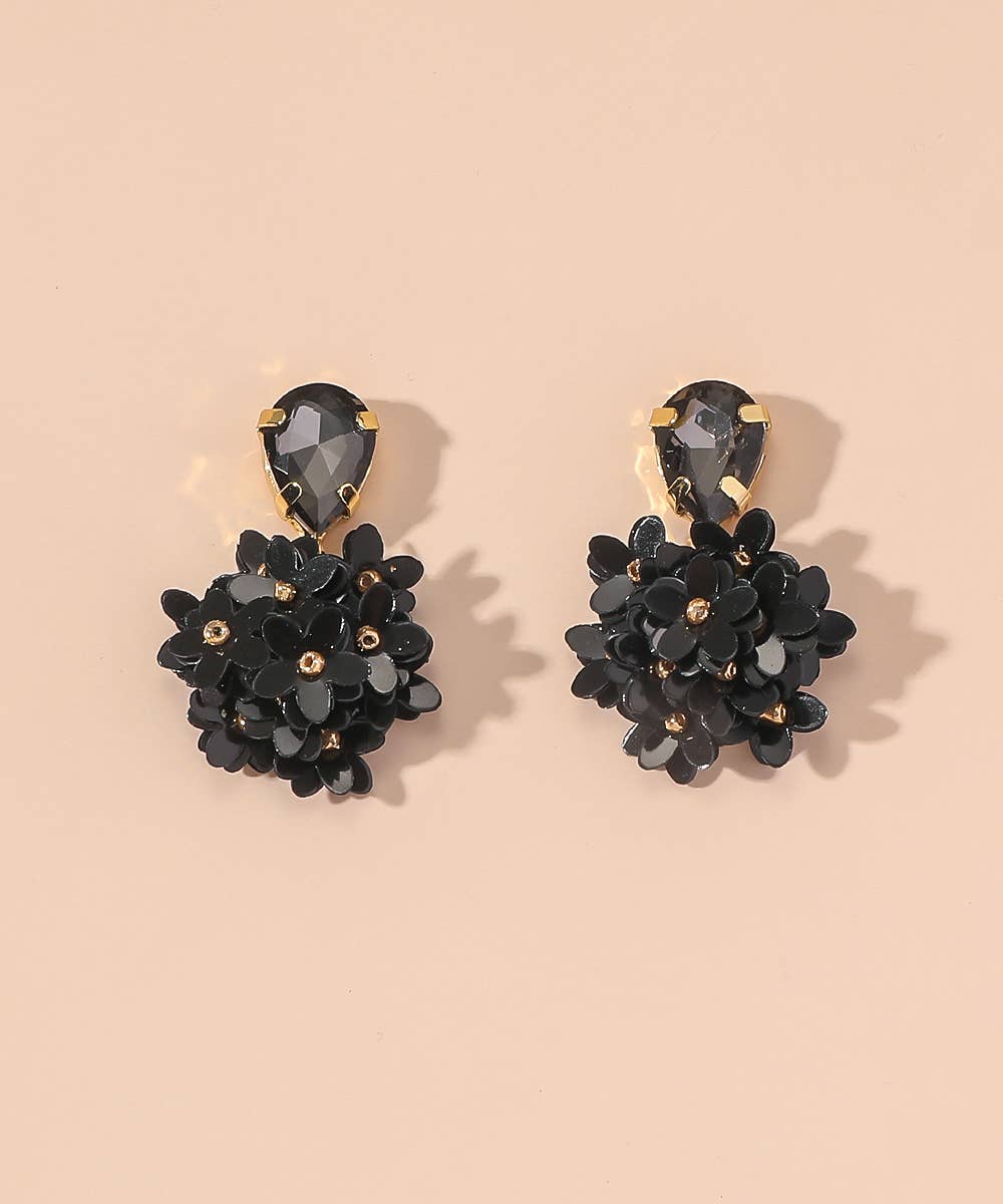 Stud earrings 25AHBOL015: Black