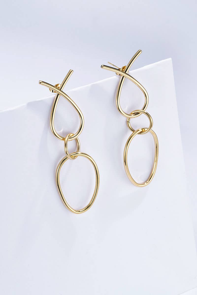 Stainless steel earrings 124RX96: Gold