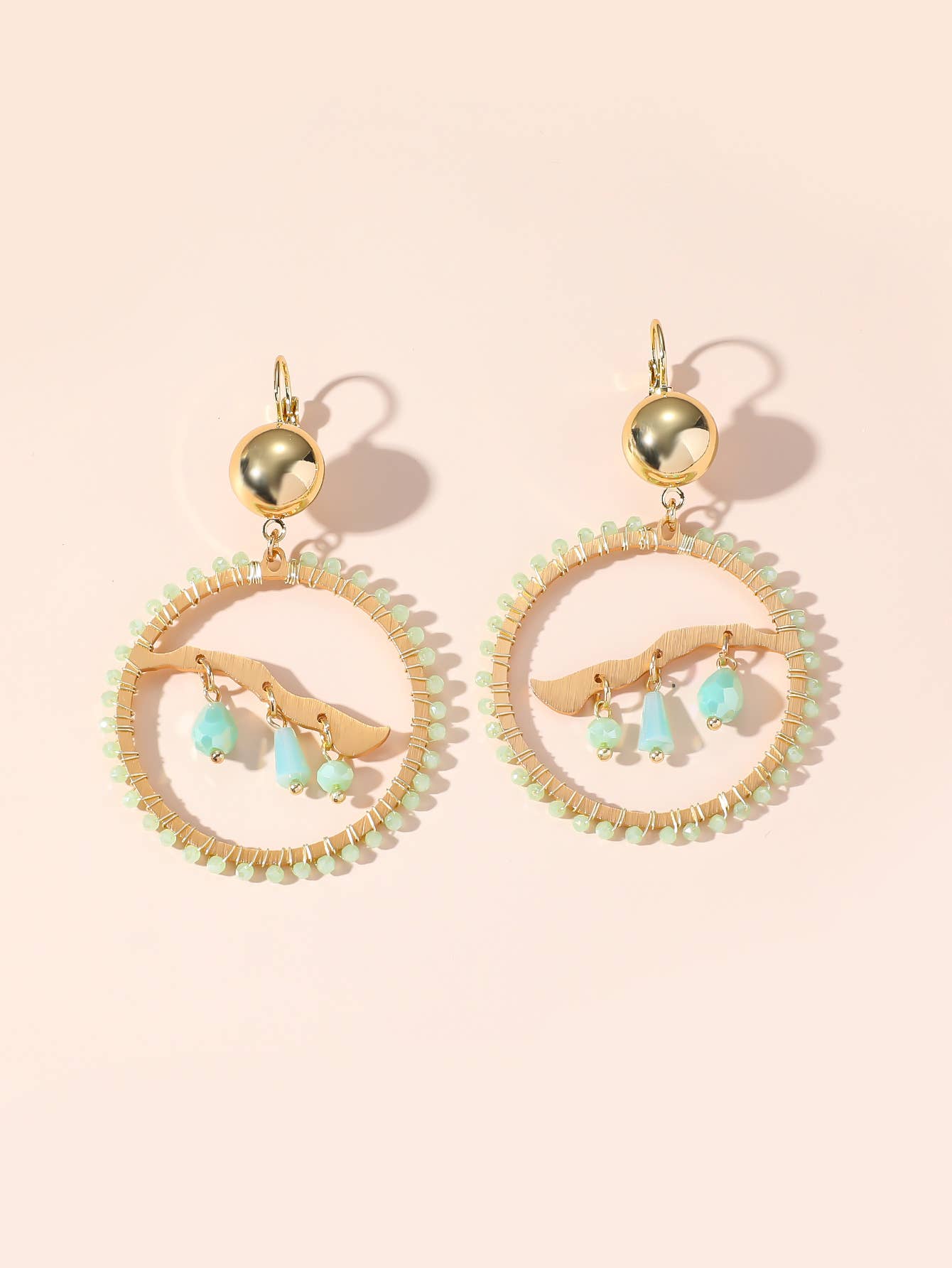 Sleeper earrings Green