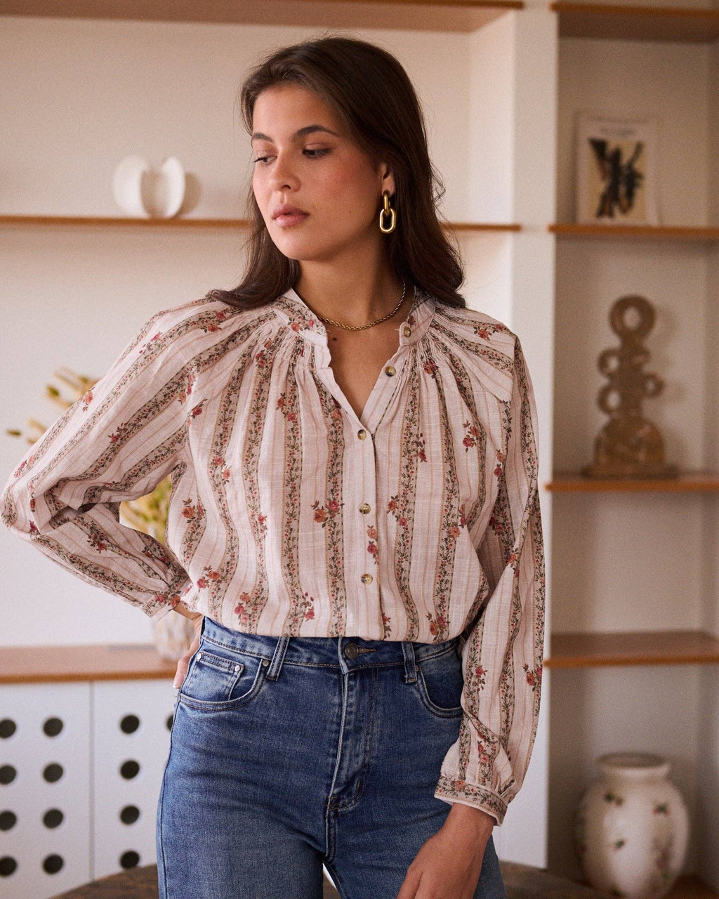 Héloïse Blouse: Taupe