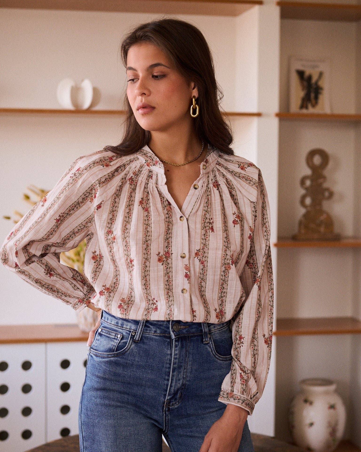Héloïse Blouse: Taupe