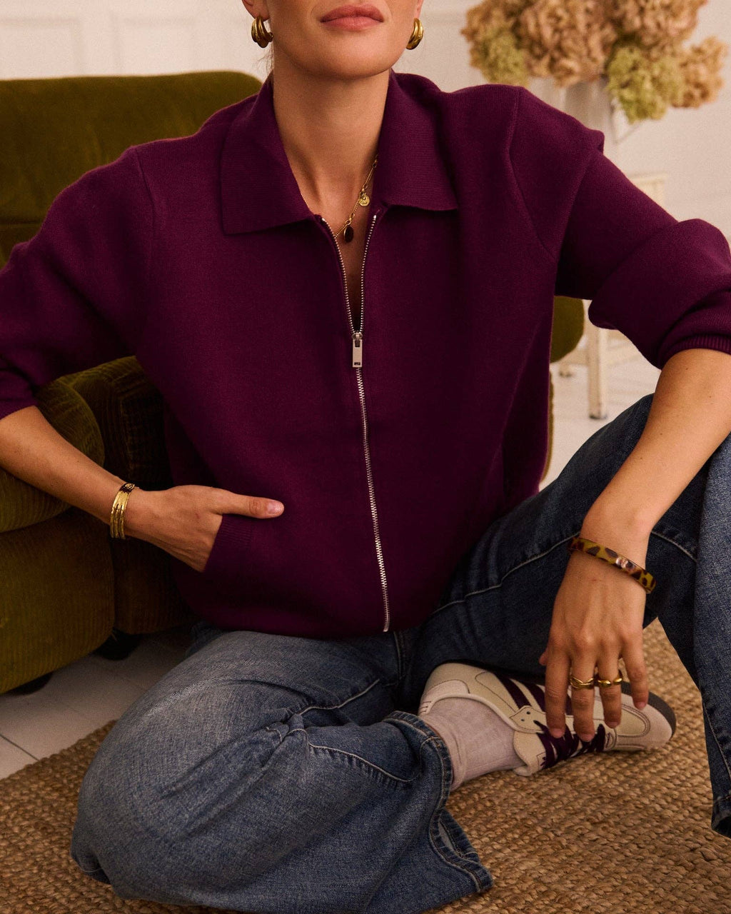 Téodora cardigan: Bordeaux