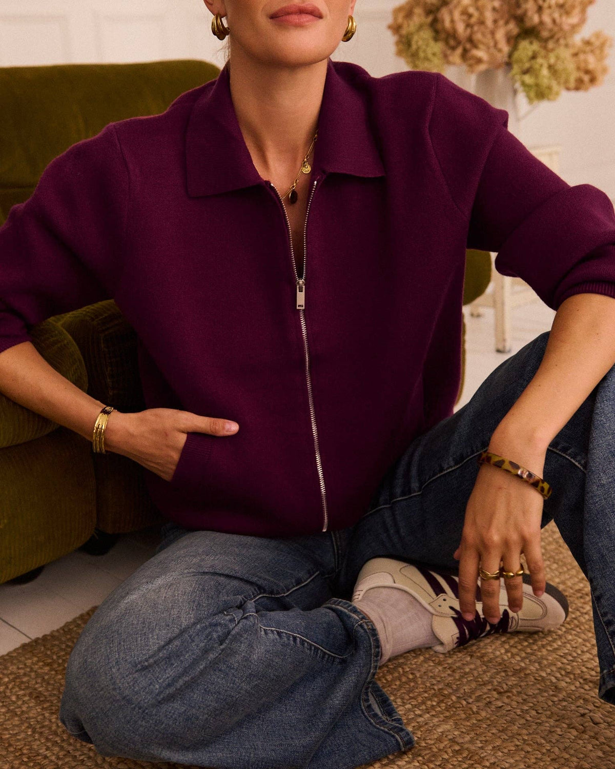 Téodora cardigan: Bordeaux