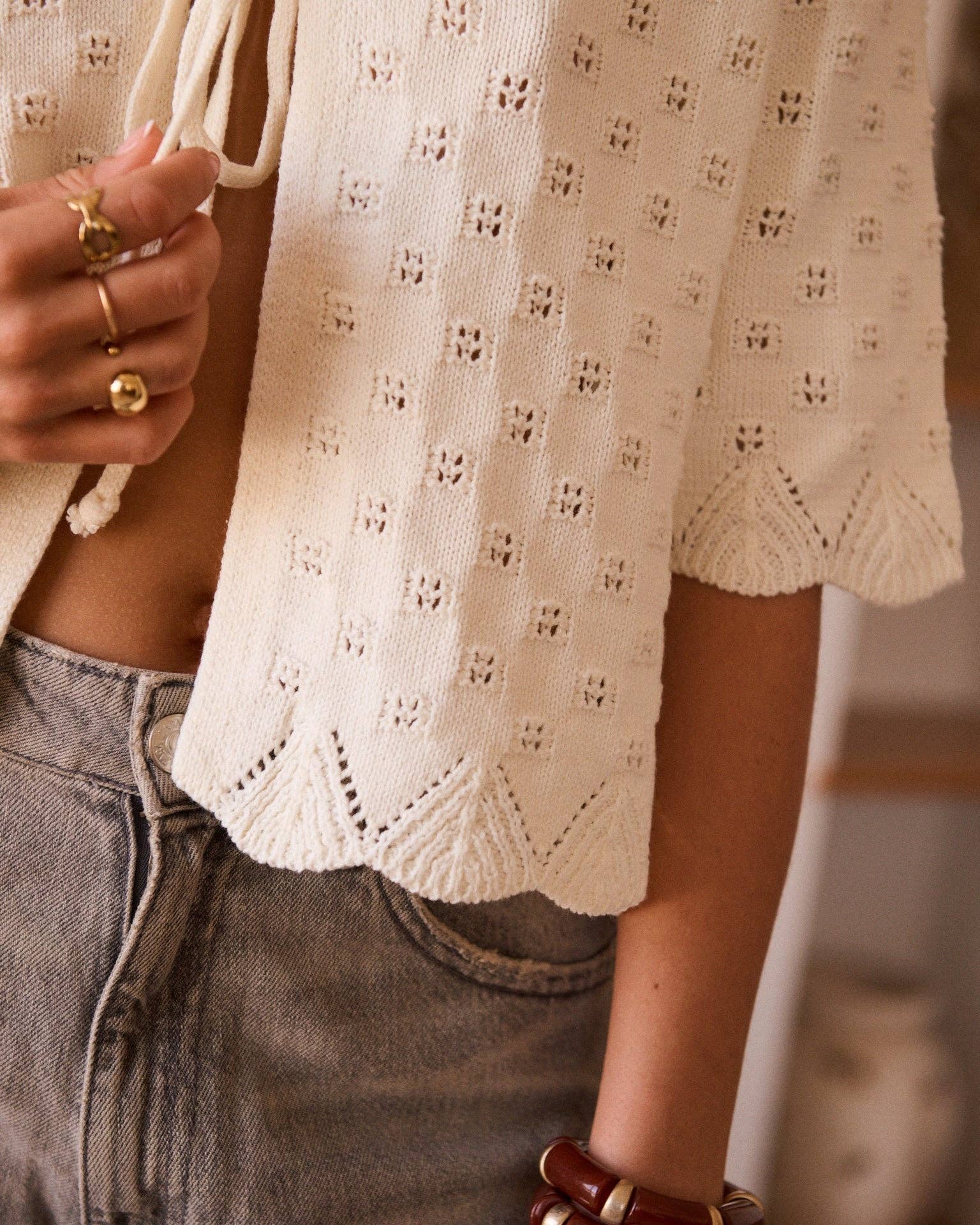 Alia vest: Cream