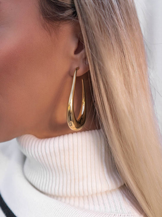 GOLD HOOP EARRINGS - HARALD