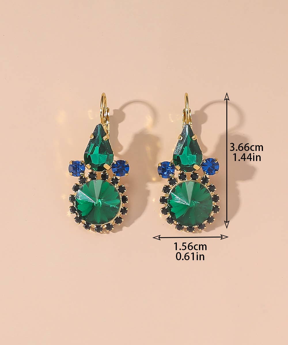 Sleeper earrings Green