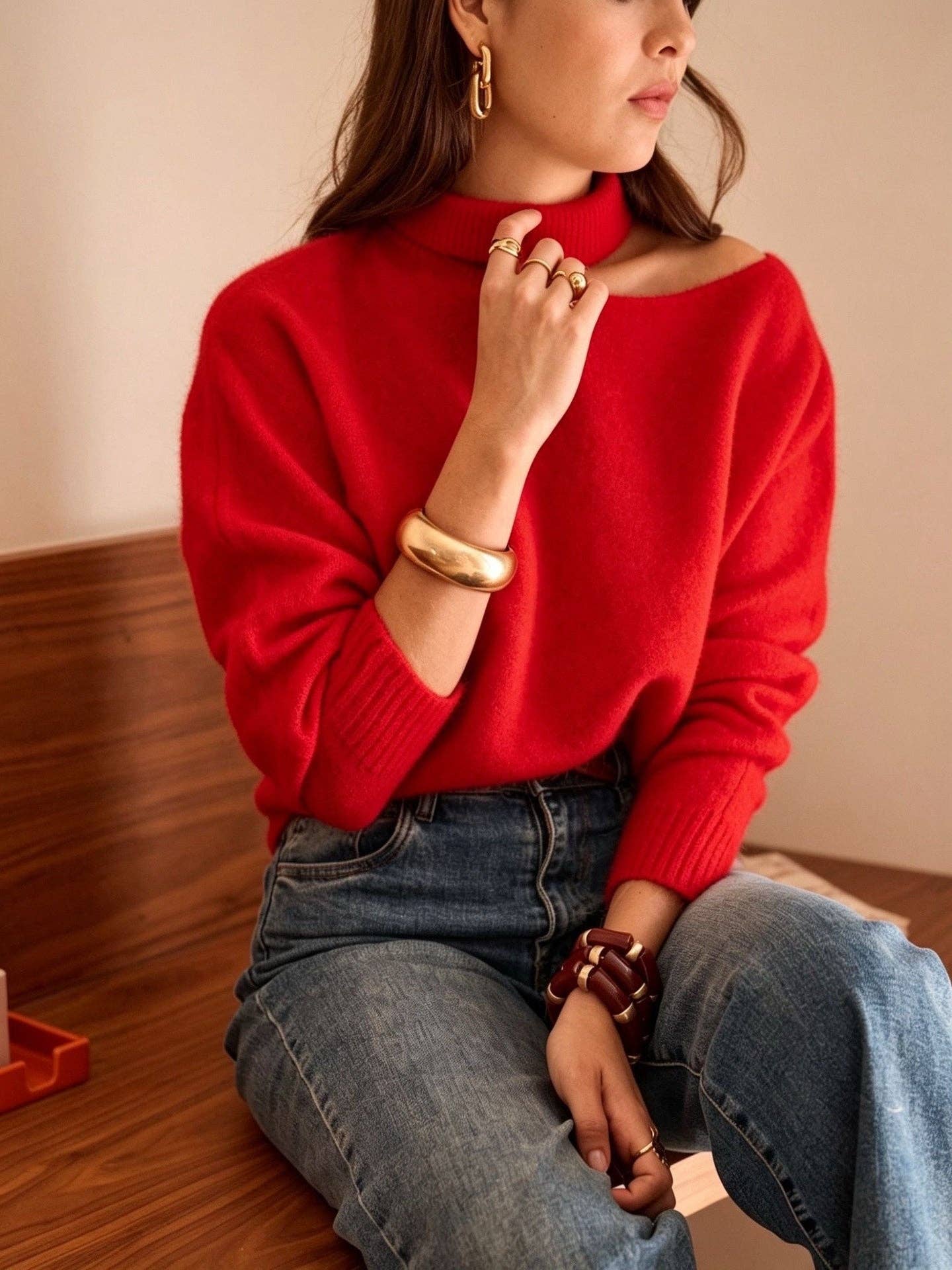 Naël sweater: Rouge