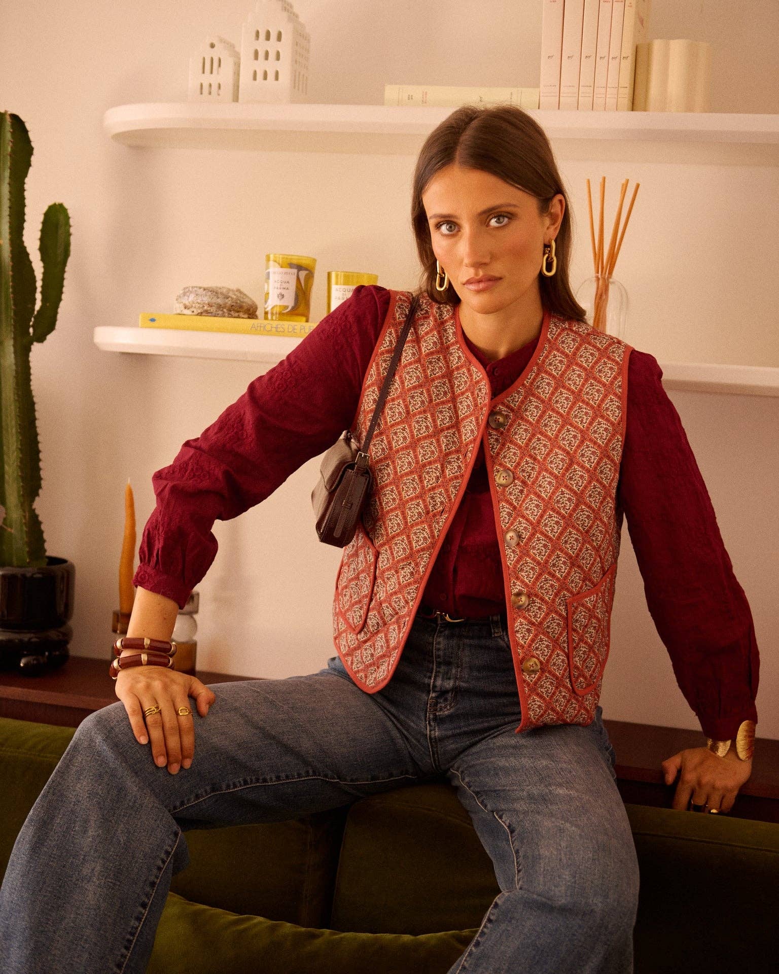 Olympia vest: Bordeaux