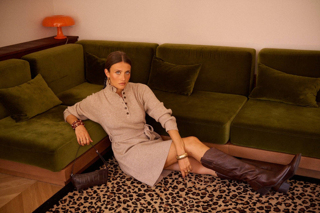 Nives dress: Taupe