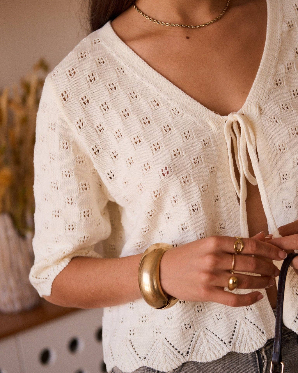 Alia vest: Cream
